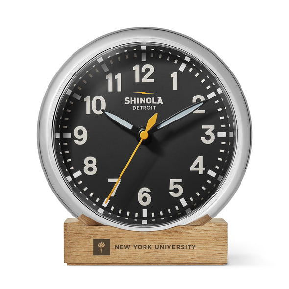 New York University Shinola Desk Clock, The Runwell with Black Dial at M.LaHart & Co. Shot #1