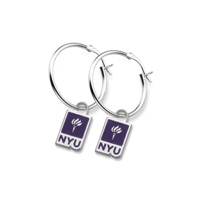 New York University Sterling Silver Earrings Shot #1