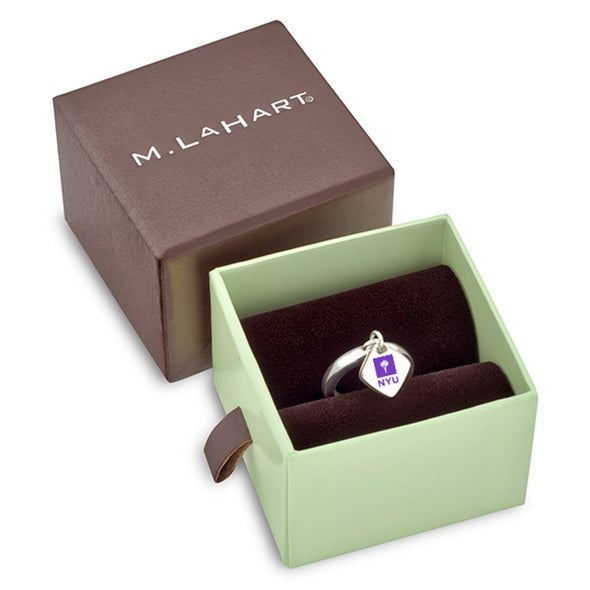 New York University Sterling Silver Ring with Sterling Tag Shot #2