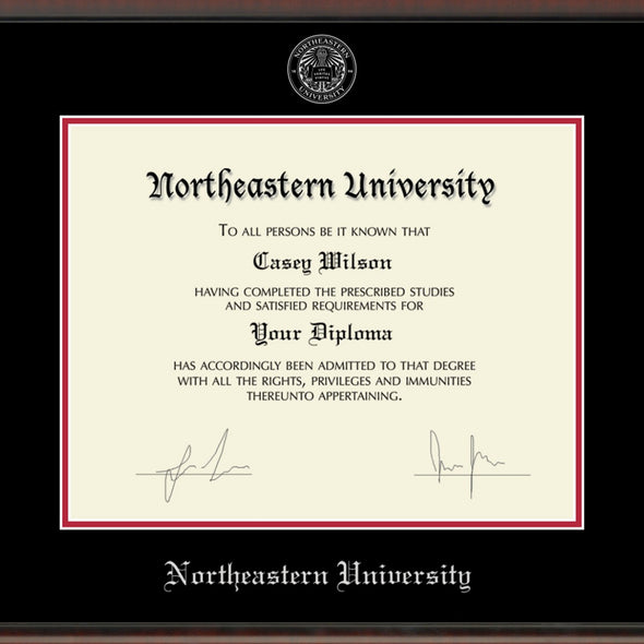 Northeastern Diploma Frame, the Fidelitas Shot #2