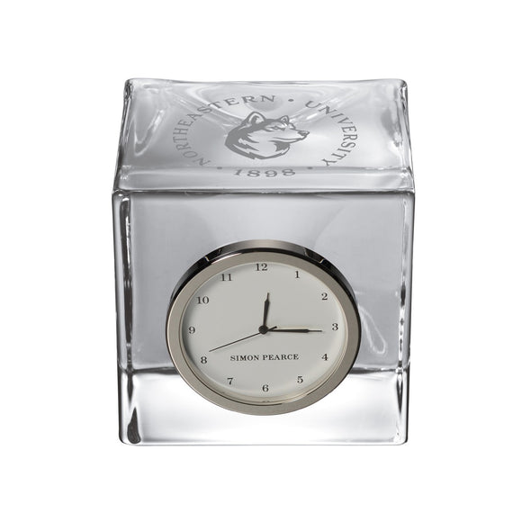 Northeastern Glass Desk Clock by Simon Pearce Shot #1