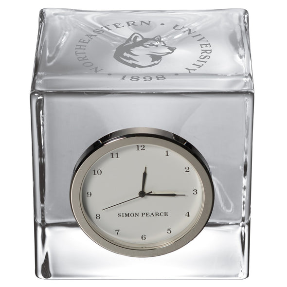 Northeastern Glass Desk Clock by Simon Pearce Shot #2