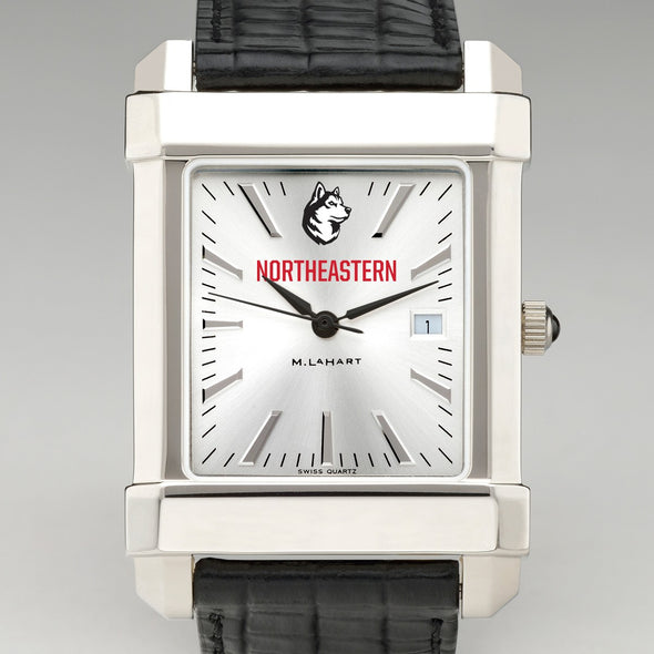 Northeastern Men's Collegiate Watch with Leather Strap Shot #1