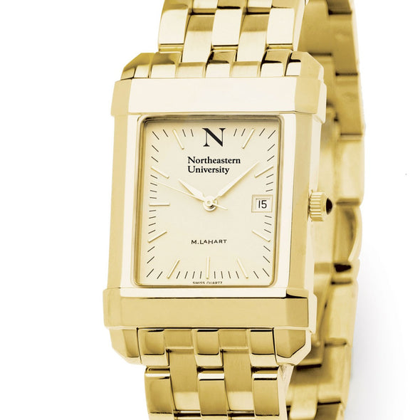 Northeastern Men's Gold Quad with Bracelet Shot #1