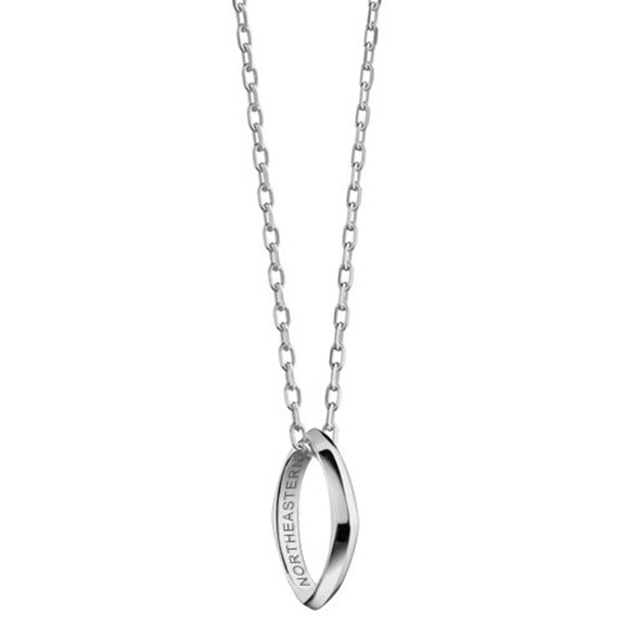 Northeastern Monica Rich Kosann Poesy Ring Necklace in Silver Shot #1
