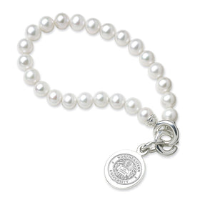Northeastern Pearl Bracelet with Sterling Silver Charm Shot #1