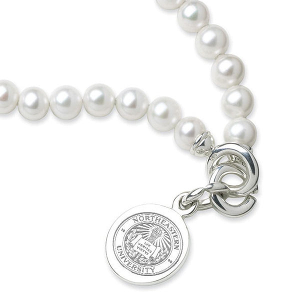 Northeastern Pearl Bracelet with Sterling Silver Charm Shot #2