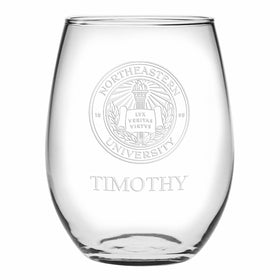 Northeastern Stemless Wine Glasses Made in the USA - Set of 2 Shot #1