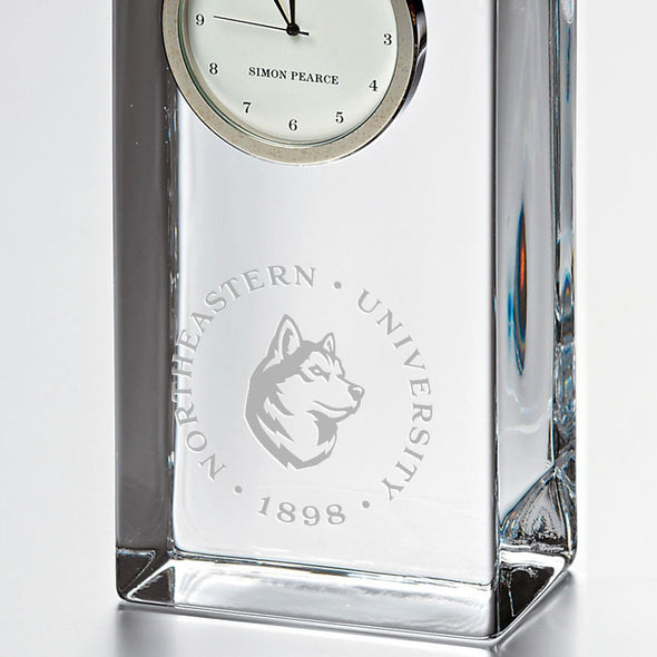 Northeastern Tall Glass Desk Clock by Simon Pearce Shot #2