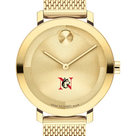 Northeastern University Women's Movado Bold Gold with Mesh Bracelet Shot #1