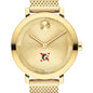 Northeastern University Women's Movado Bold Gold with Mesh Bracelet Shot #1