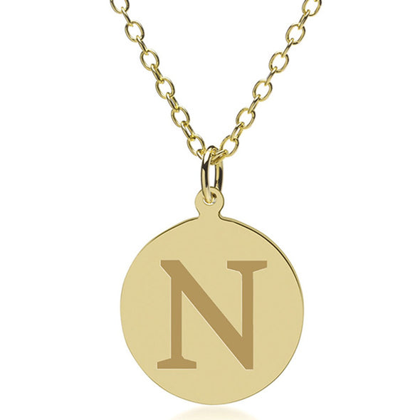 Northwestern 14K Gold Pendant &amp; Chain Shot #1
