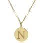 Northwestern 14K Gold Pendant & Chain Shot #2