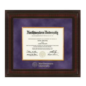 Northwestern Excelsior Diploma Frame Shot #1