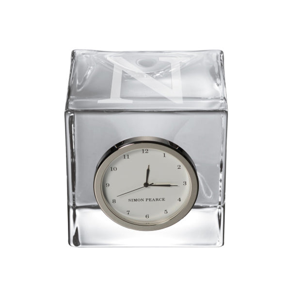 Northwestern Glass Desk Clock by Simon Pearce Shot #1