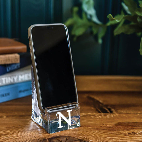 Northwestern Glass Phone Holder by Simon Pearce Shot #3
