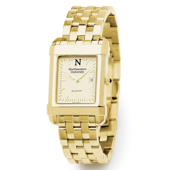 Northwestern Men's Gold Quad with Bracelet Shot #2