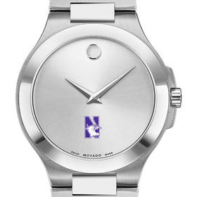 Northwestern Men&#39;s Movado Collection Stainless Steel Watch with Silver Dial Shot #1