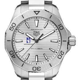 Northwestern Men&#39;s TAG Heuer Steel Aquaracer with Silver Dial Shot #1