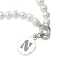 Northwestern Pearl Bracelet with Sterling Silver Charm Shot #2