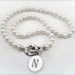 Northwestern Pearl Necklace with Sterling Silver Charm