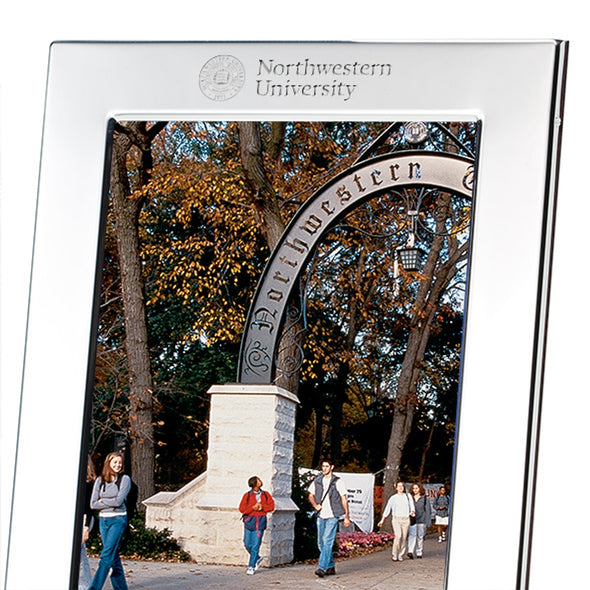 Northwestern Polished Pewter 5x7 Picture Frame Shot #2