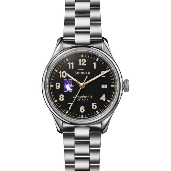 Northwestern Shinola Watch, The Vinton 38mm Black Dial Shot #2