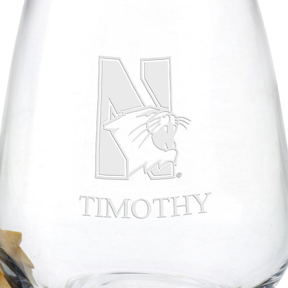 Northwestern Stemless Wine Glasses - Set of 2 Shot #3
