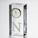 Northwestern Tall Glass Desk Clock by Simon Pearce