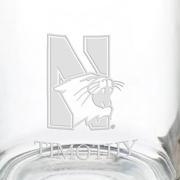 Northwestern University 13 oz Glass Coffee Mug Shot #3