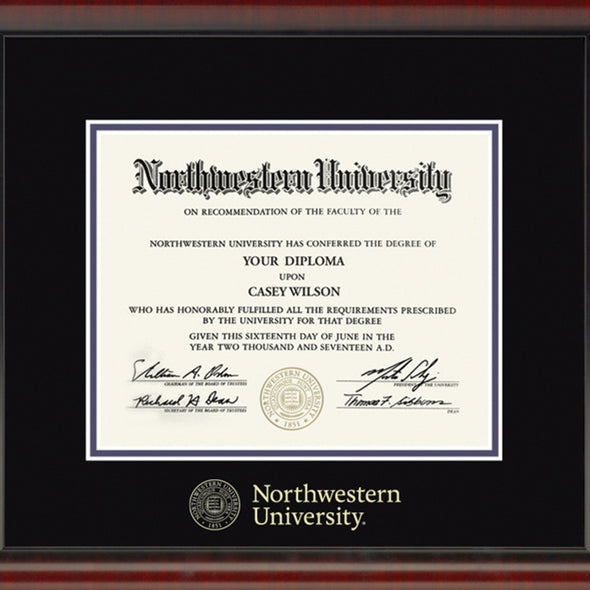 Northwestern University Diploma Frame, the Fidelitas Shot #2