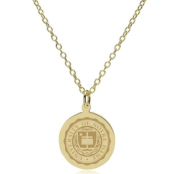 Notre Dame 14K Gold Pendant & Chain Shot #2