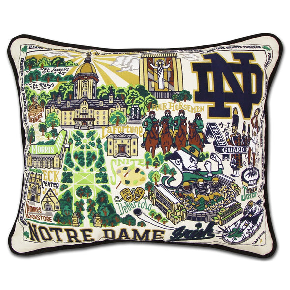 Notre Dame Embroidered Pillow Shot #1