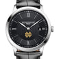 Notre Dame Men's Baume et Mercier 40mm Classima Quartz Watch with Black Dial & Black Leather Strap Shot #1