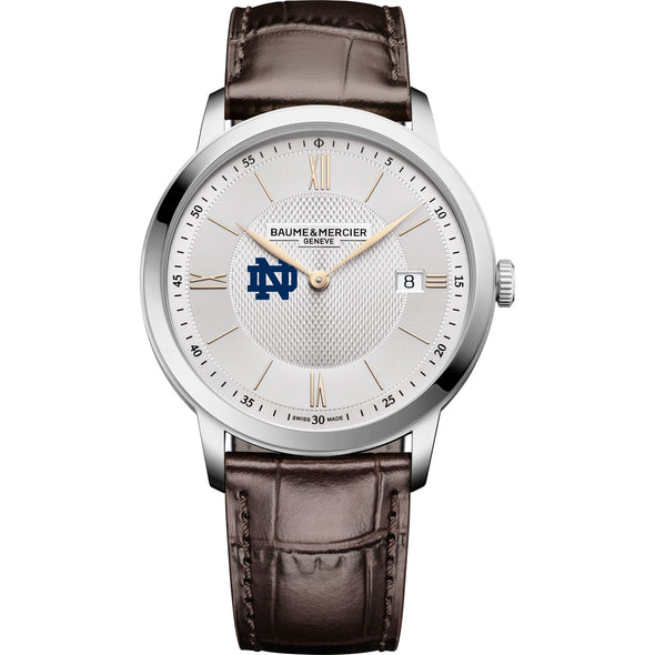 Notre Dame Men's Baume et Mercier 40mm Classima Quartz Watch with Silver Dial & Dark Brown Leather Strap Shot #2