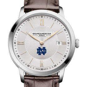 Notre Dame Men's Baume et Mercier 40mm Classima Quartz Watch with Silver Dial & Dark Brown Leather Strap Shot #1