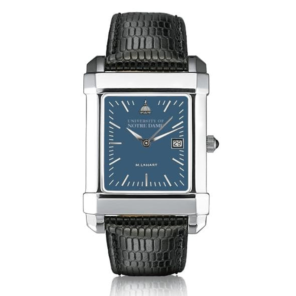 Notre Dame Men's Blue Quad Watch with Leather Strap Shot #2