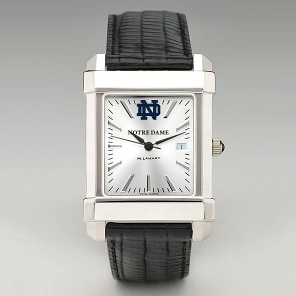 Notre Dame Men&#39;s Collegiate Watch with Leather Strap Shot #2