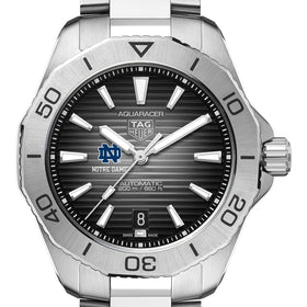 Notre Dame Men's TAG Heuer Steel Automatic Aquaracer with Black Dial Shot #1