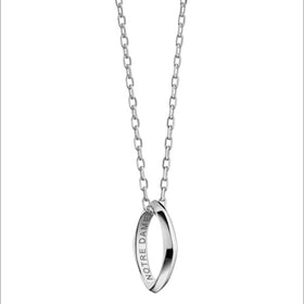 Notre Dame Monica Rich Kosann Poesy Ring Necklace in Silver Shot #1