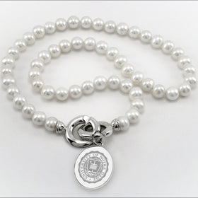 Notre Dame Pearl Necklace with Sterling Silver Charm Shot #1