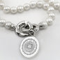Notre Dame Pearl Necklace with Sterling Silver Charm Shot #2