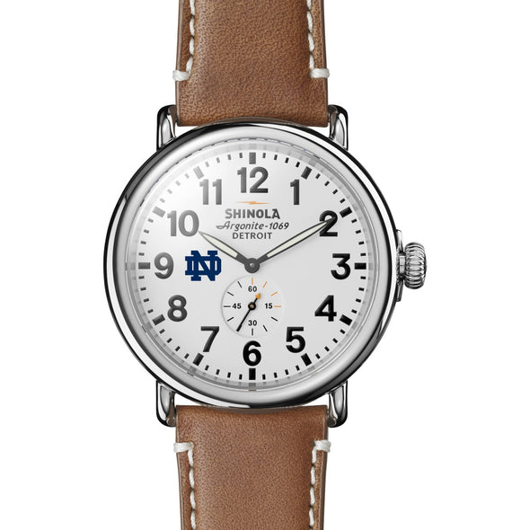 Notre Dame Shinola Watch, The Runwell 47 mm White Dial Shot #2