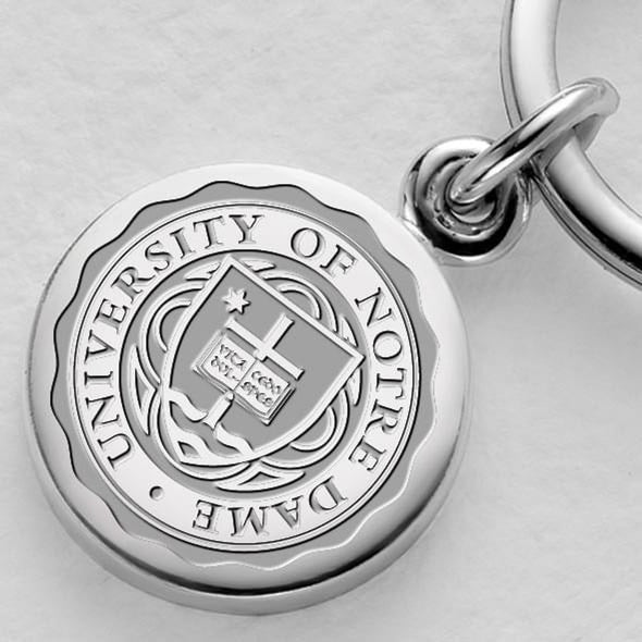 Notre Dame Sterling Silver Insignia Key Ring Shot #2