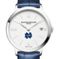 Notre Dame Women's Baume et Mercier 36.5mm Classima Watch with White Dial & Blue Leather Strap Shot #1