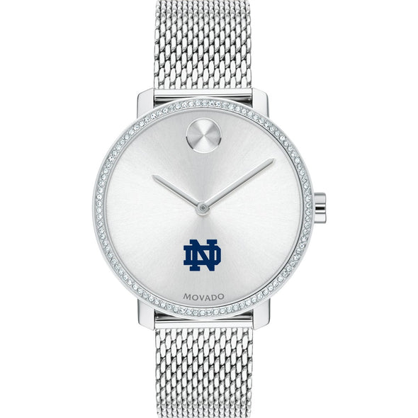 Notre Dame Women's Movado Bold with Crystal Bezel & Mesh Bracelet Shot #2