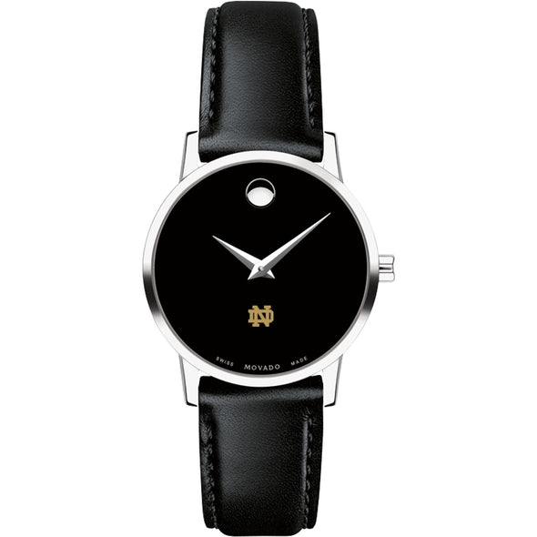 Notre Dame Women's Movado Museum with Leather Strap Shot #2