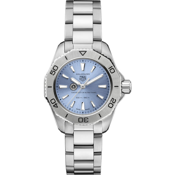 Notre Dame Women&#39;s TAG Heuer Steel Aquaracer with Blue Sunray Dial Shot #2
