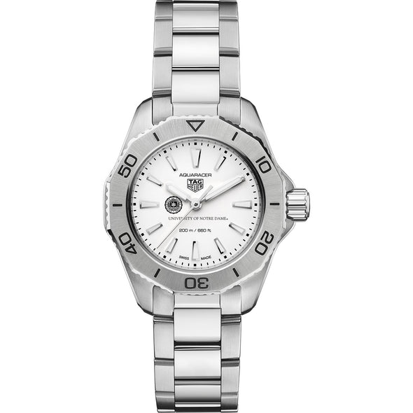 Notre Dame Women&#39;s TAG Heuer Steel Aquaracer with Silver Dial Shot #2