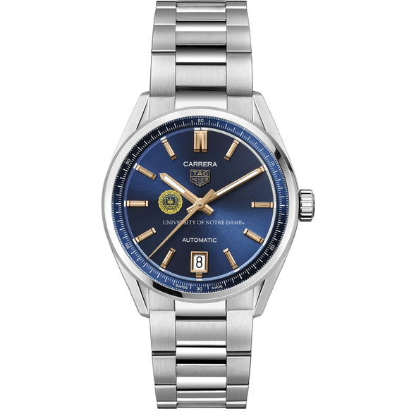 Notre Dame Women's TAG Heuer Steel Carrera Automatic with Blue Dial Shot #2